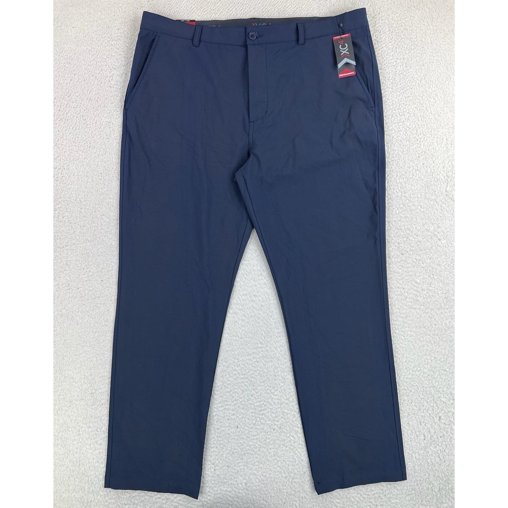 Johnston & Murphy Pants Mens 38x30 Navy XC4 Extreme Comfort Microfiber Chino NEW